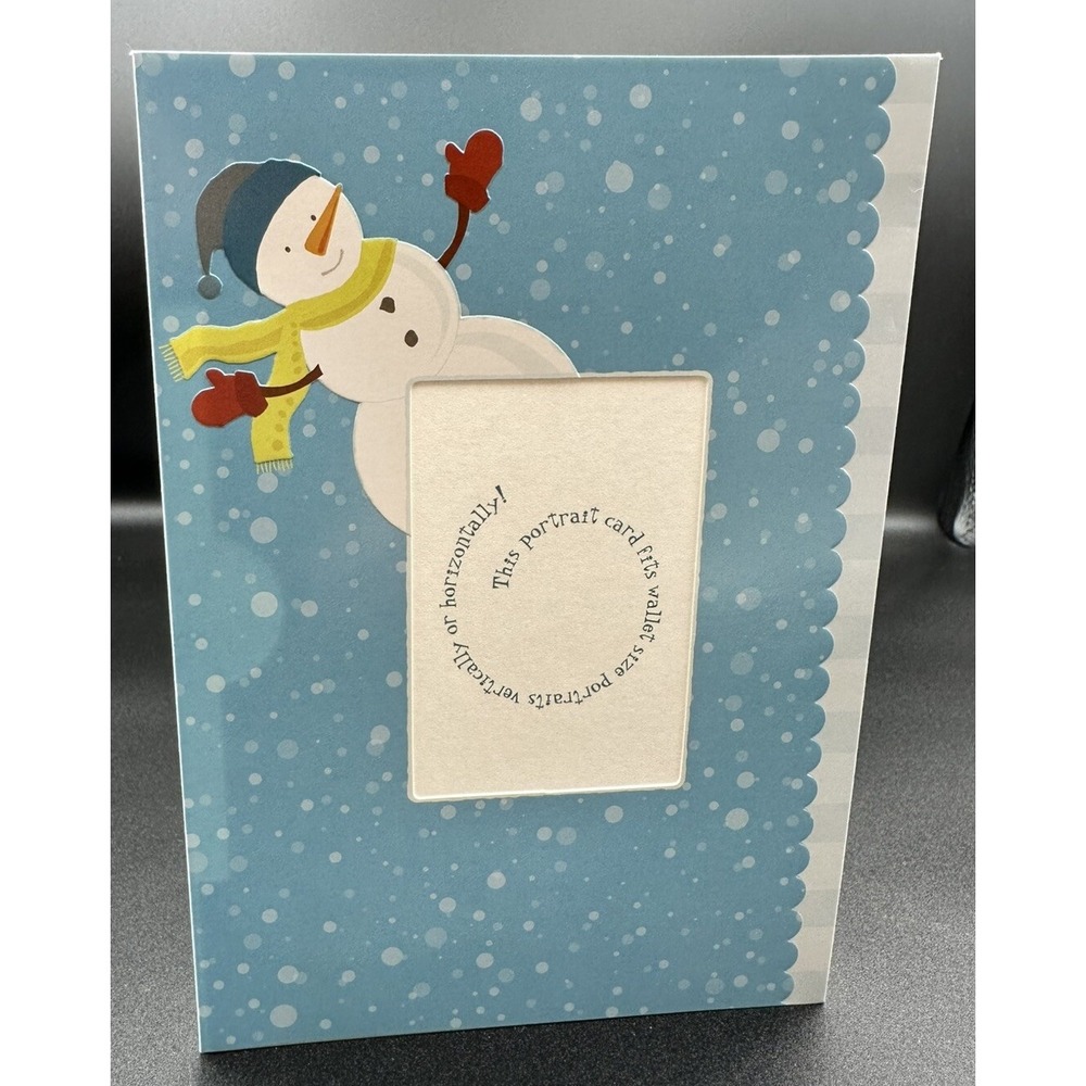 Snowman Christmas Card With Photo Insert Made By Picture People - 24 Cards